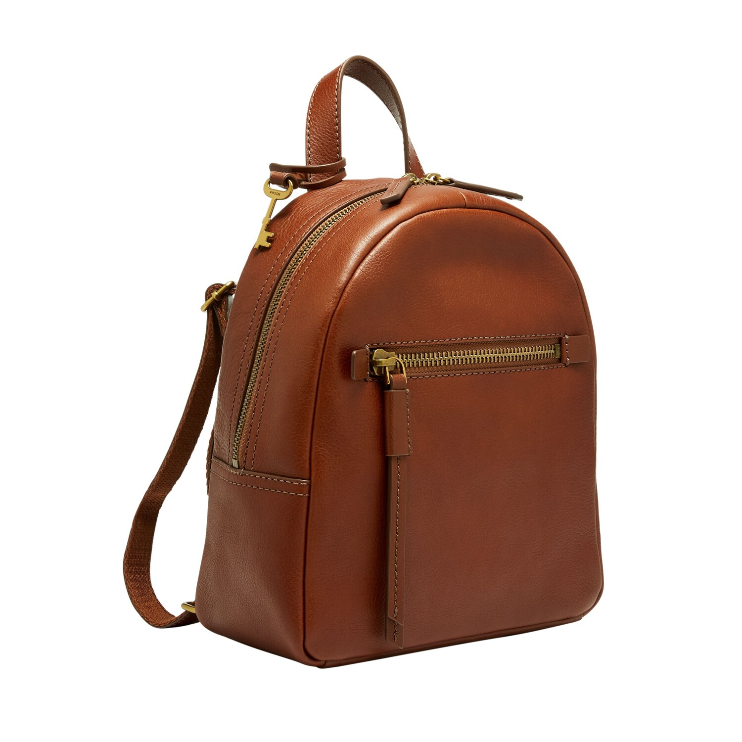 

Маленький женский рюкзак Fossil Megan из экокожи, коричневый