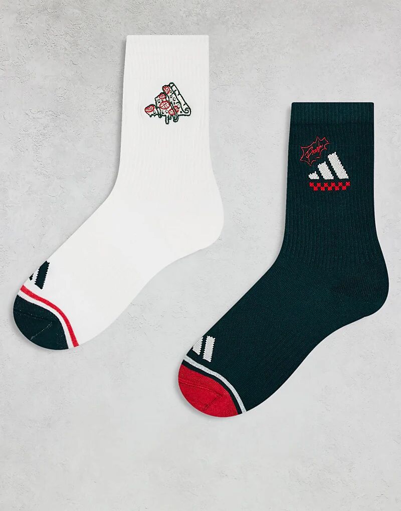 

Носки для тренировок adidas с принтом пиццы, 2 шт. Adidas Performance