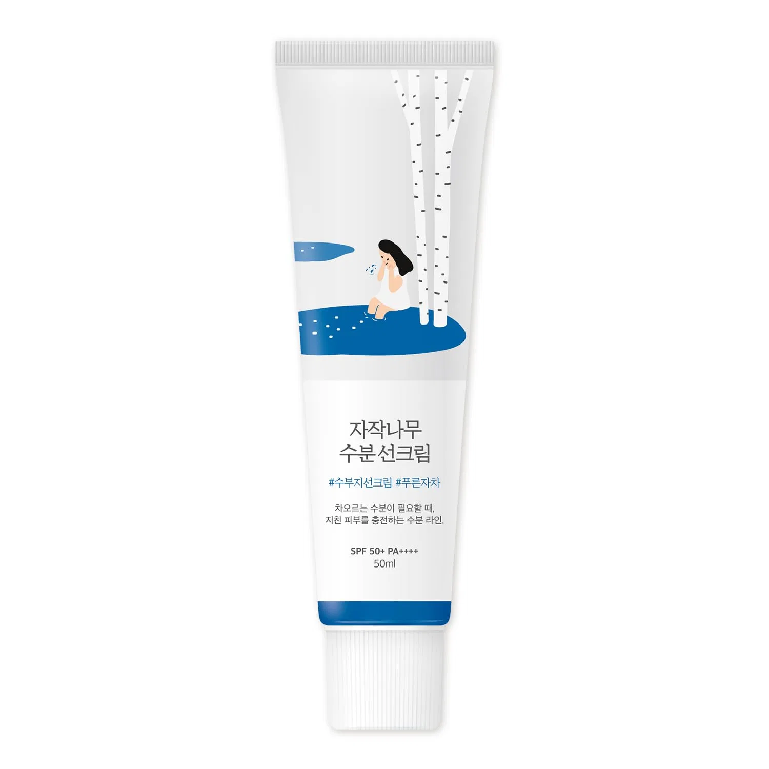 Увлажняющий солнцезащитный крем Birch Juice Moisturising Sunscreen SPF50 PA++++ от ROUND LAB Round Lab, White