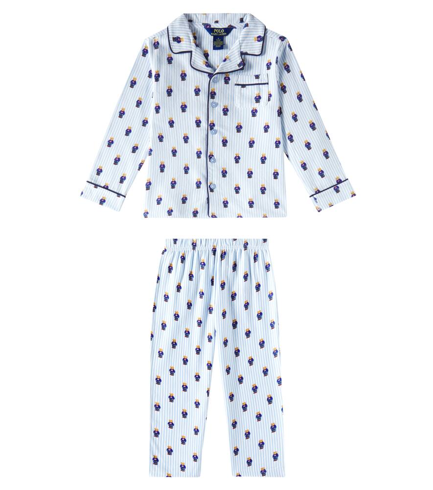 

Пижама из хлопка с медведем Polo Polo Ralph Lauren Kids, White/Elite Blue