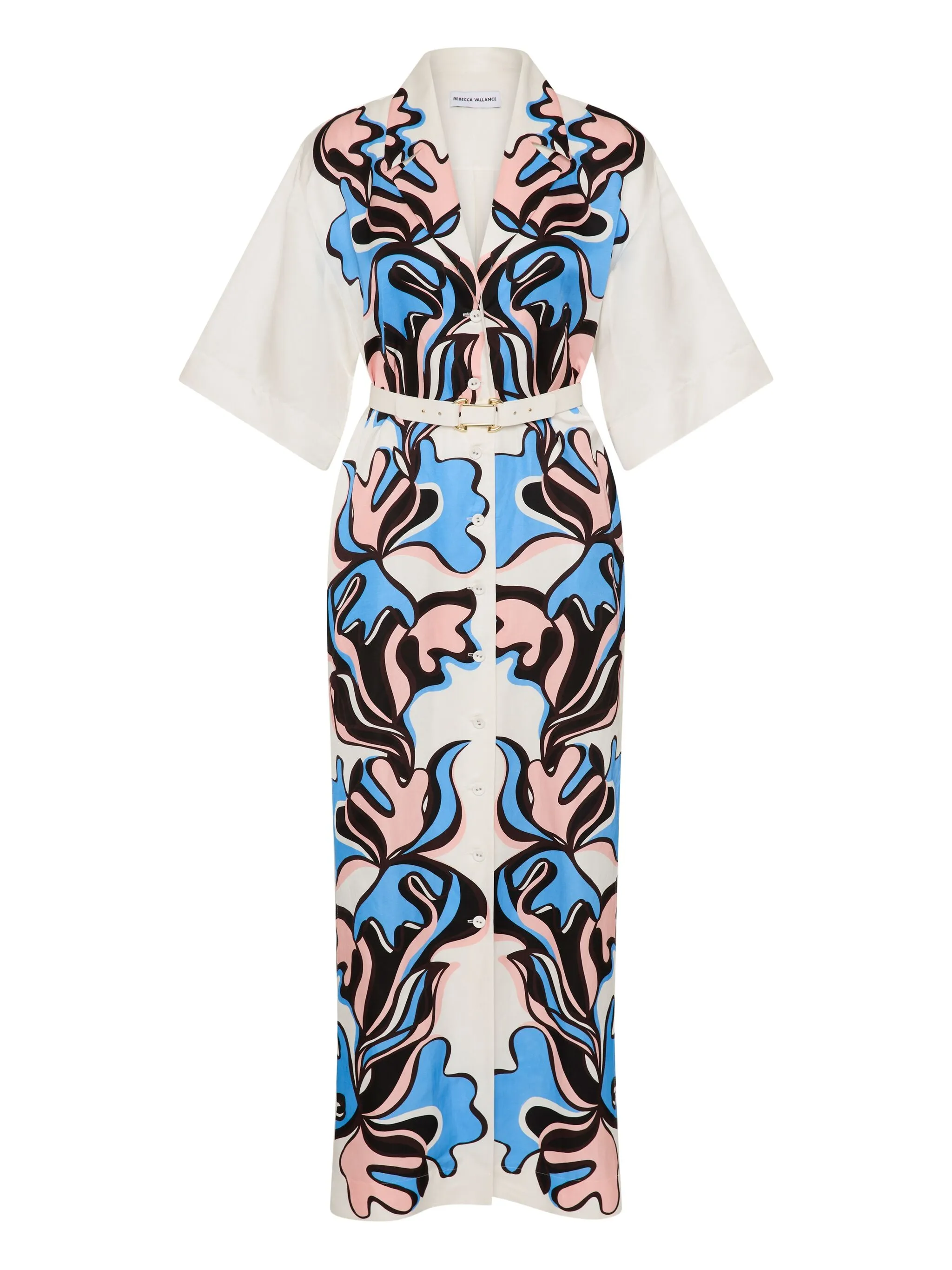 

Платье миди Barbados Breeze на пуговицах Rebecca Vallance, белый