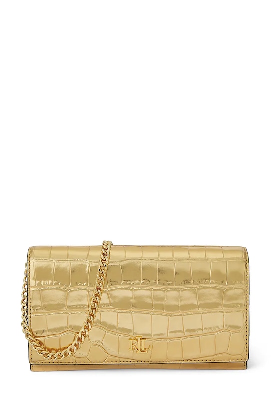 

Кожаная сумка Lauren Ralph Lauren, бежевый