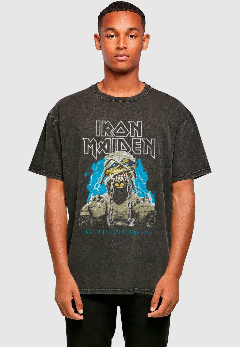 

Футболка с принтом POWERSLAVE MUMMY WORLD TOUR OVERSIZE Merchcode, черный