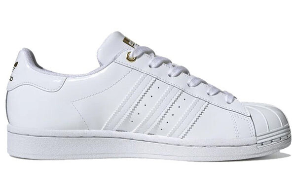 Кроссовки originals superstar metal toe 'white patent leather' Adidas, белый — фото 2