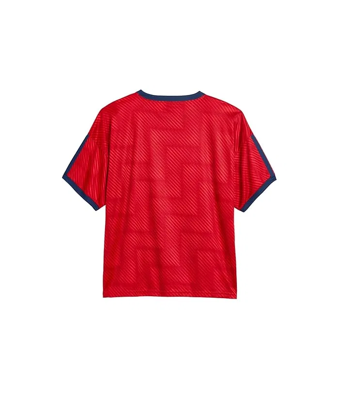 Футболка Aop World Soccer Top Adidas Kids, Pure Ruby — фото 2