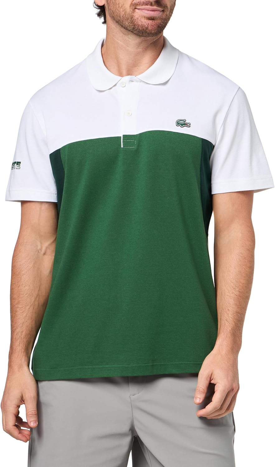 

Lacoste мужская модная поло Regular Fit с коротким рукавом, White/Green/Sinople, Белый, Lacoste мужская модная поло Regular Fit с коротким рукавом, White/Green/Sinople