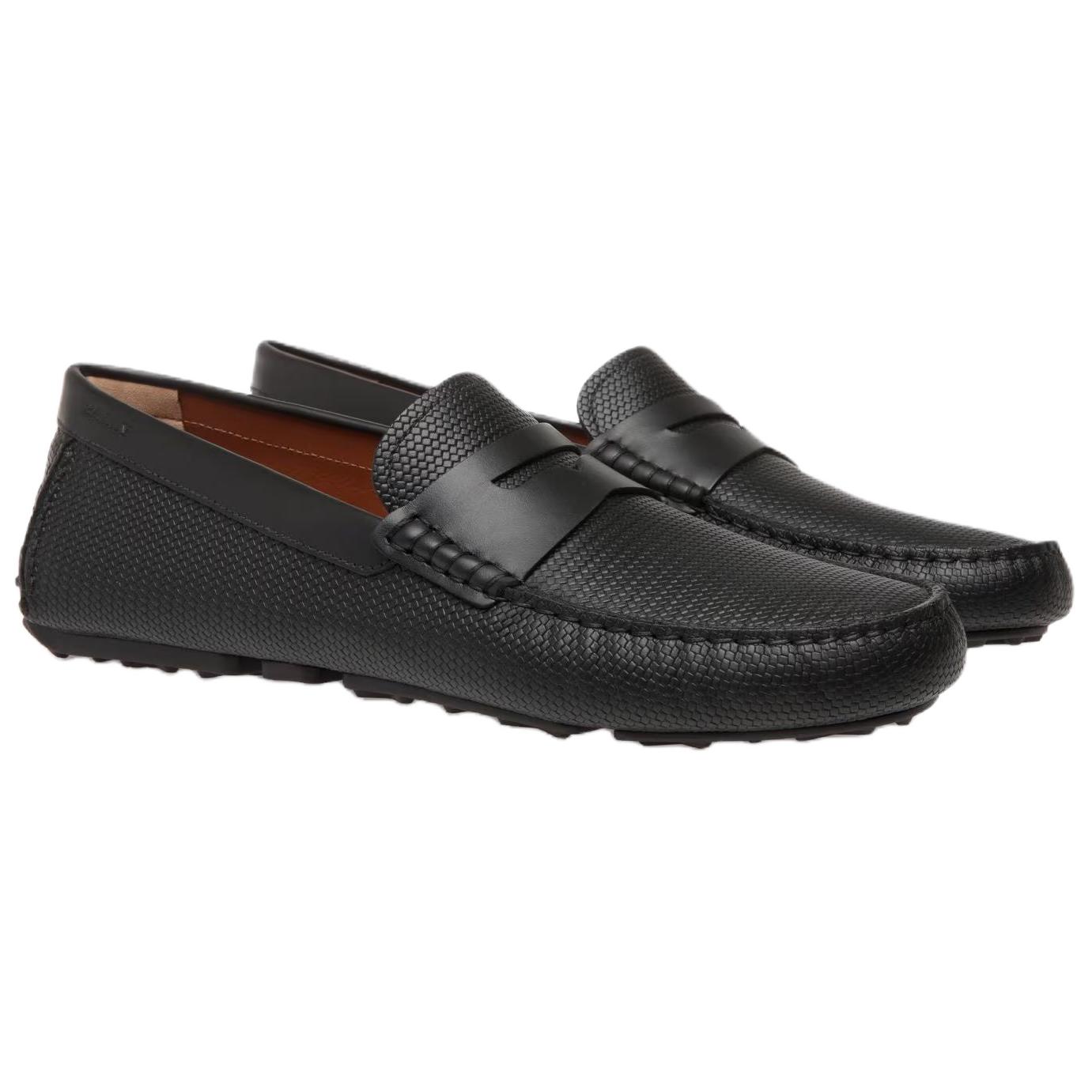 Bally Мужские повседневные туфли Driver из телячьей кожи, черный — фото 4
