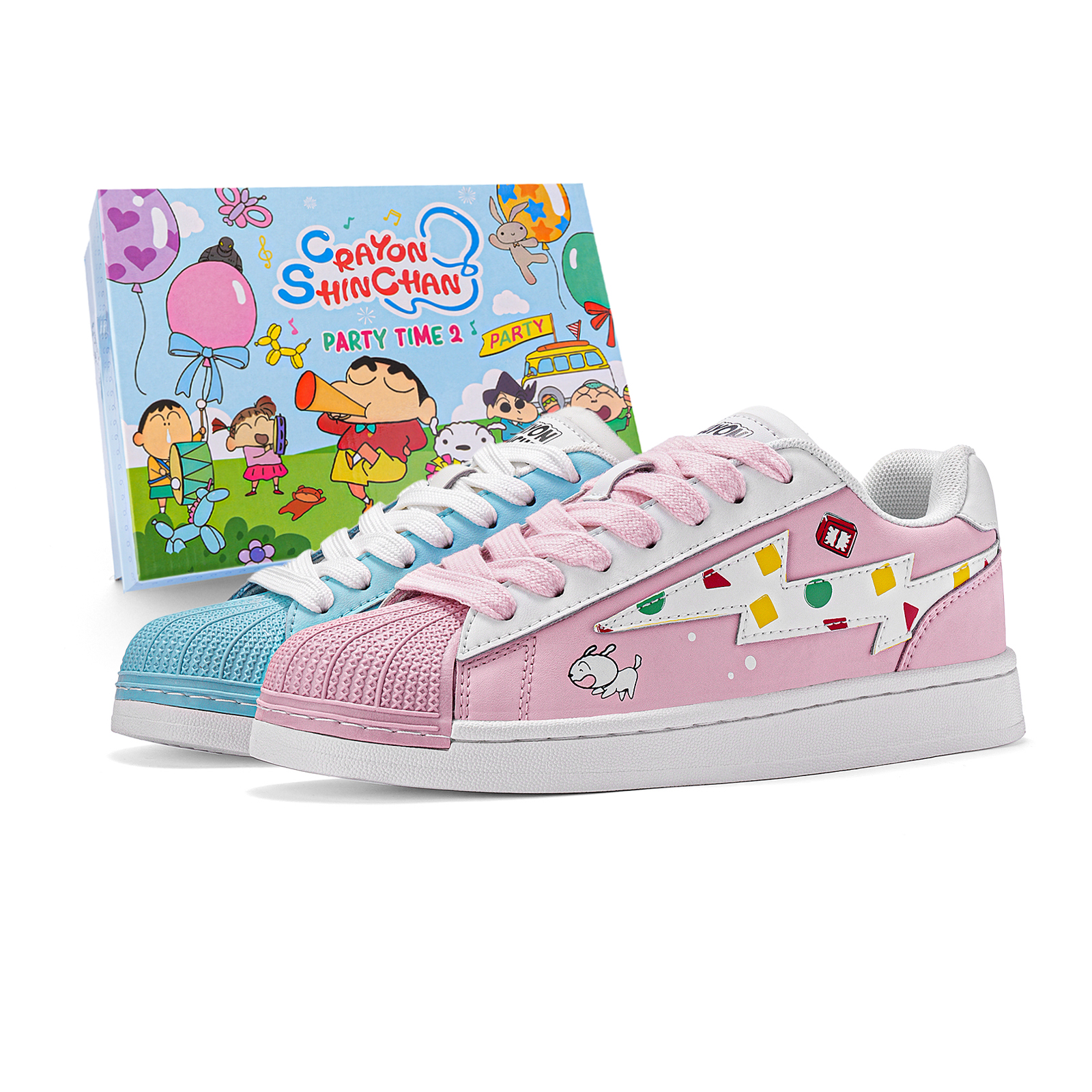 

Кроссовки для скейтбординга Balance Lightweight Support Low top Unisex Crayon Shinchan, mismatched (all-season edition)