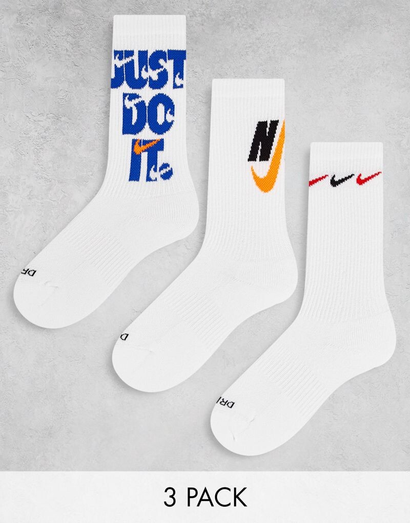 

Nike — Everyday — комплект из 3 пар белых носков с подкладкой