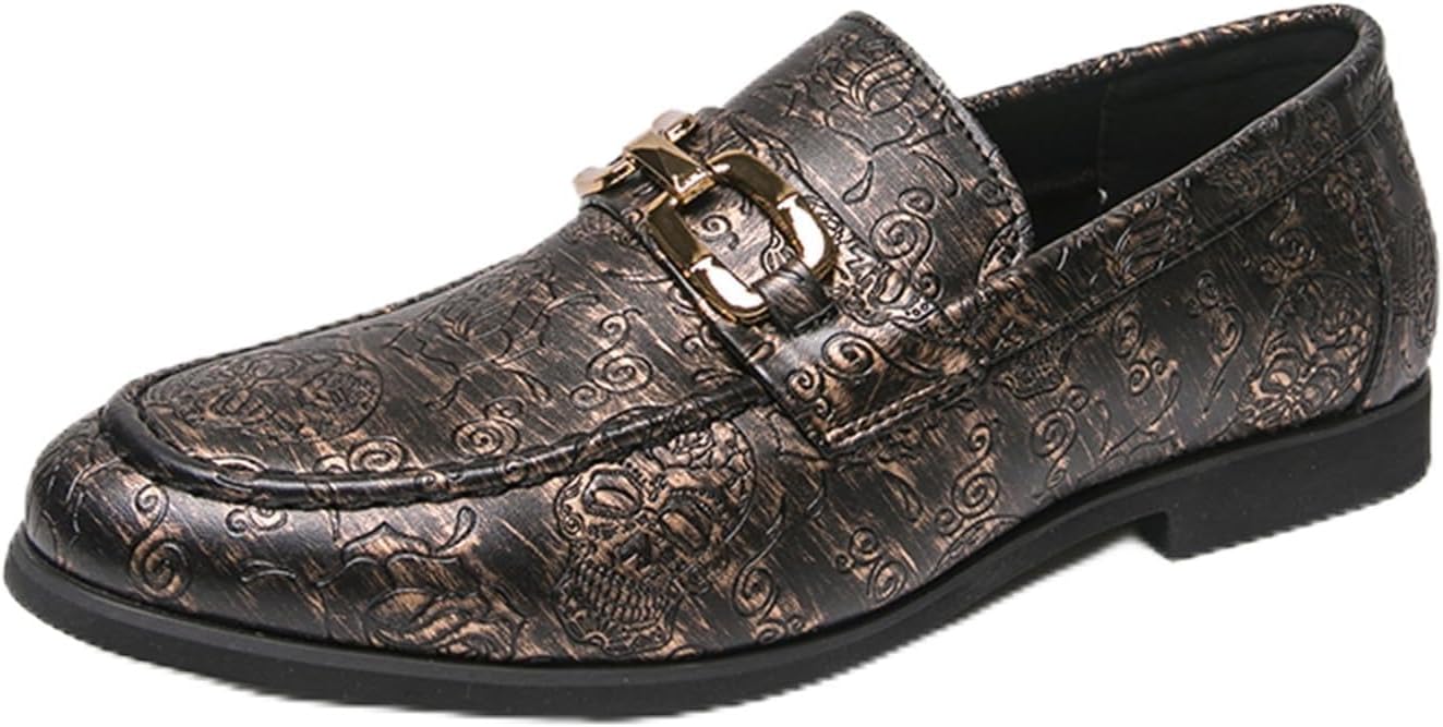 

Мужские кожаные лоферы TIXEWSJH с тиснением и сатиновой текстурой, с металлической золотой пряжкой, низким каблуком, легкие, мягкие, с круглым носком, для свадеб, офисных вечеринок, выпускных и официальных мероприятий