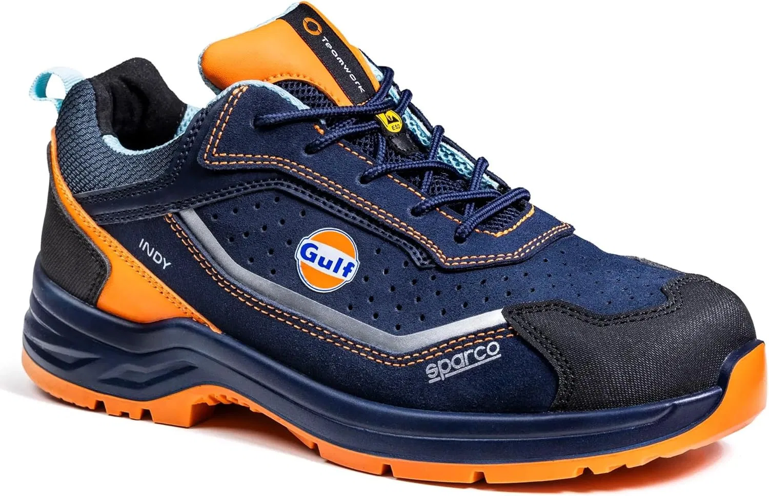 Защитная обувь Sparco Indy унисекс для взрослых, Navy Neon Orange