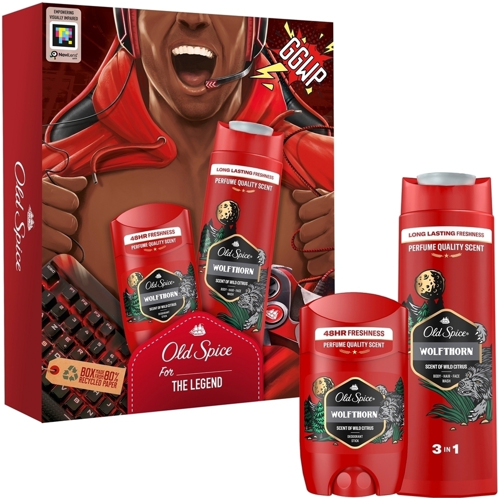 

Подарочный набор Wolfthorn Wolf Gamer для мужчин Old Spice