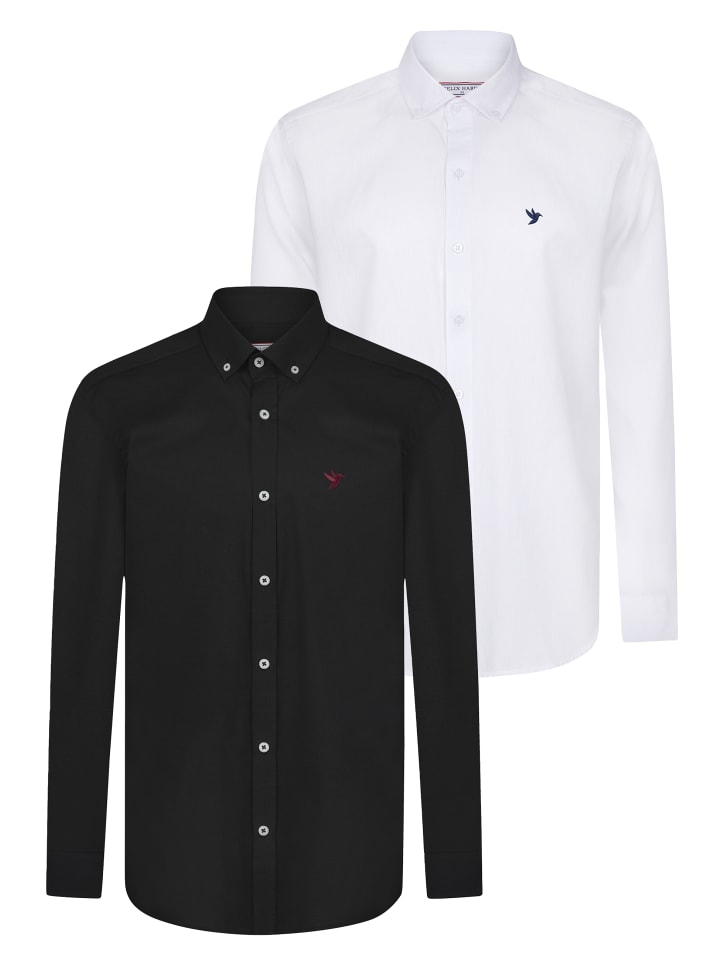 

Рубашка белого и черного цветов Felix Hardy