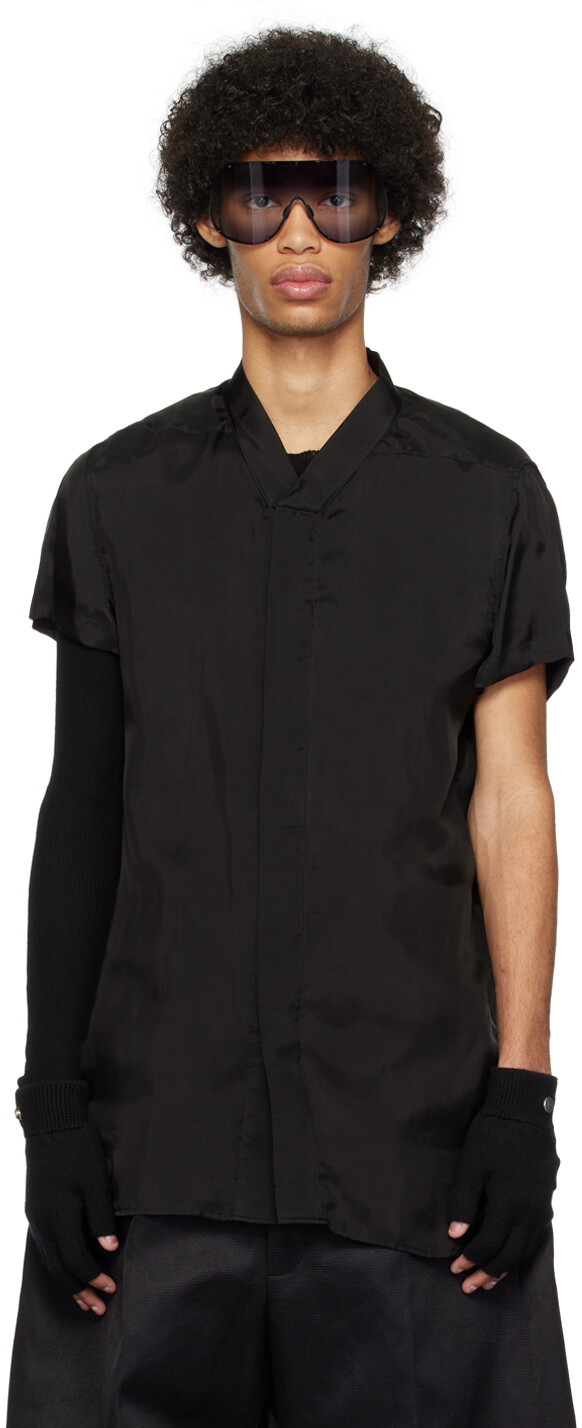 

Черная рубашка для гольфа Rick Owens, цвет Black