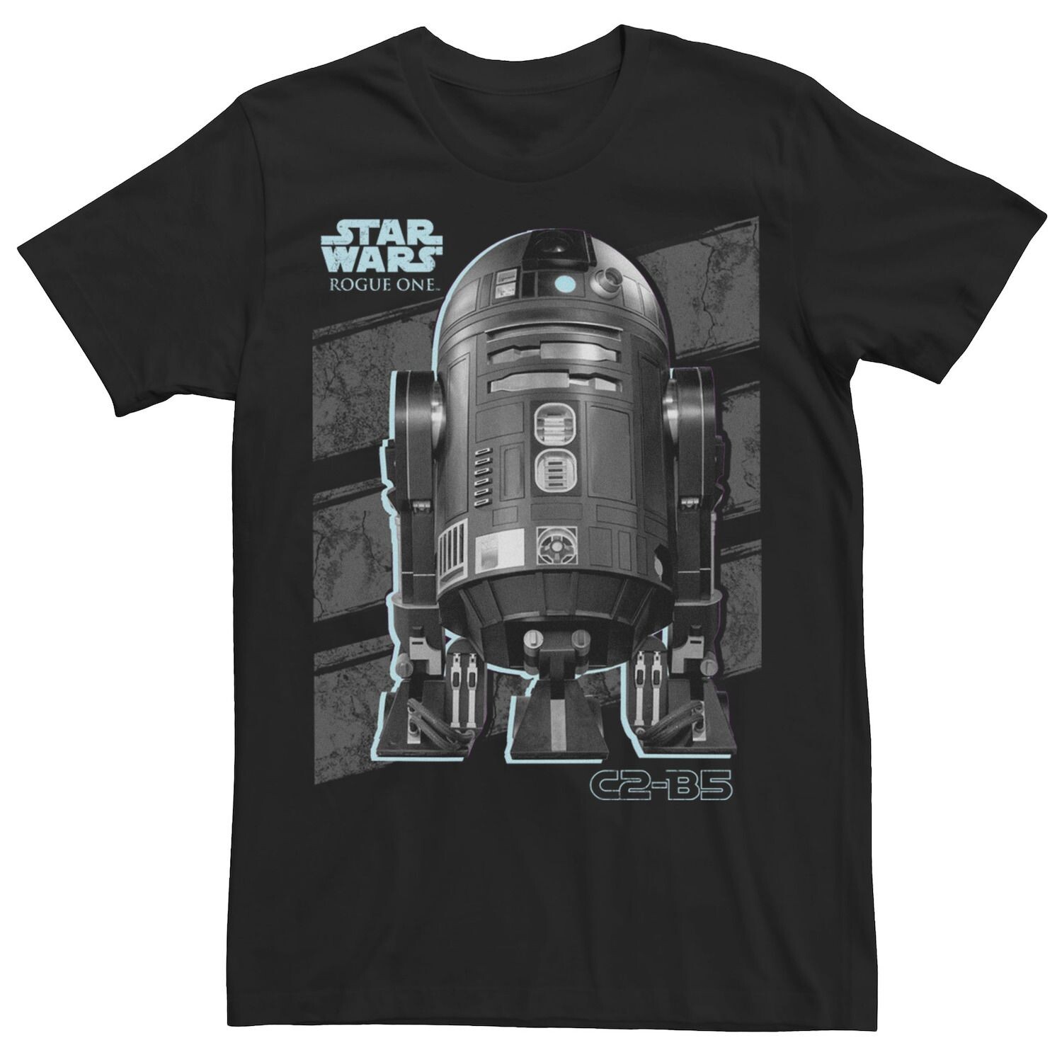 

Мужская футболка Rogue One C2-B5 с яркими полосками и рисунком Star Wars