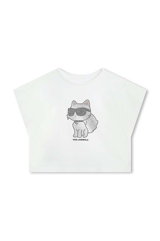 

Детская хлопковая футболка Karl Lagerfeld, белый
