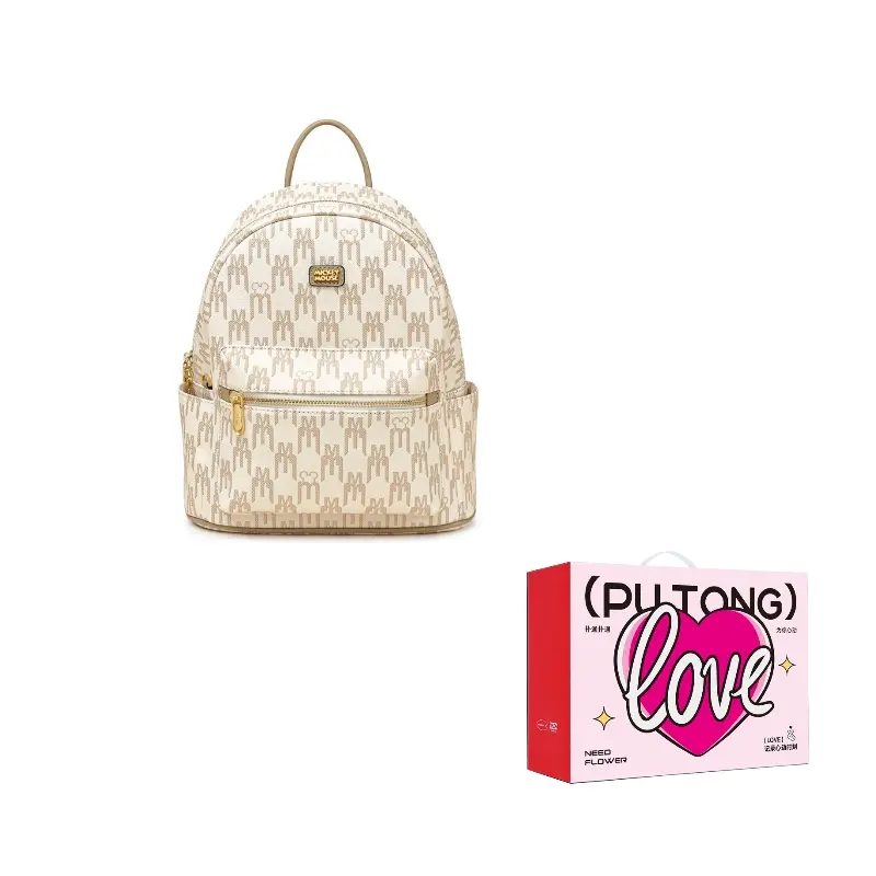 

Микки ПУ рюкзак обычный женский разноцветный Disney, хаки