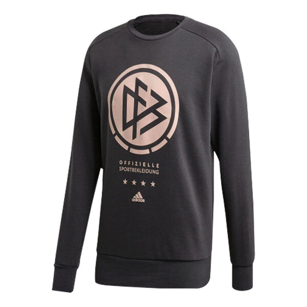 

Толстовка Men's adidas Dfb Ssp Cr Swt Germany National Team Large Logo Round Neck Long Sleeves Black, мультиколор