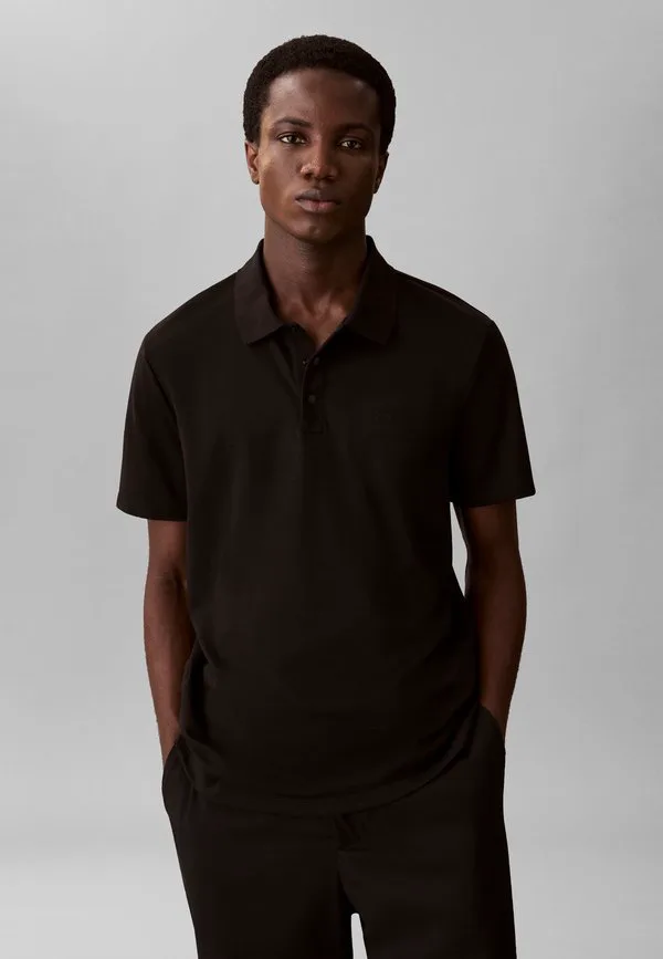 Поло из коллекции tech interlock Calvin Klein, Black