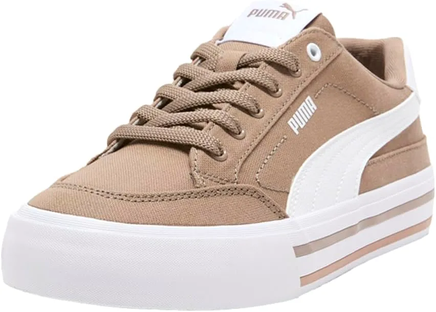 Мужские кроссовки PUMA Court Classic Vulcanized Formstrip на шнуровке, повседневные - коричневые — фото 2