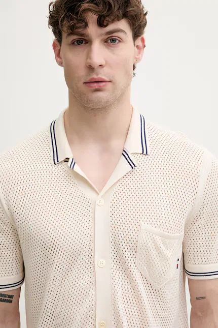 Рубашка из вискозы SUMMER Tommy Hilfiger, бежевый — фото 4