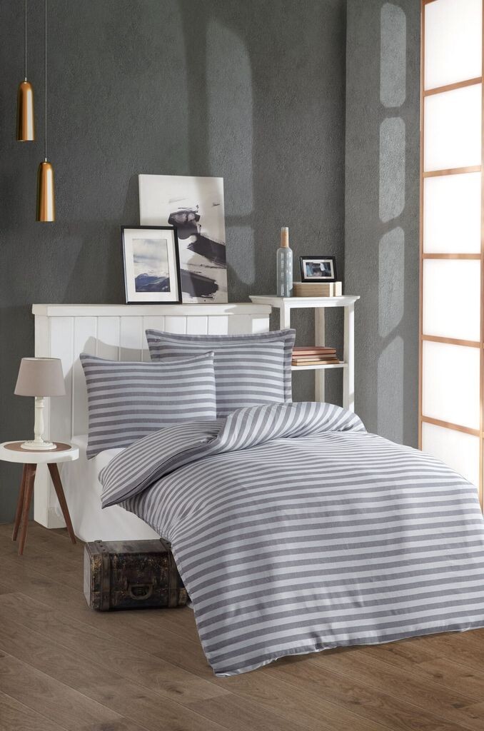 

L'Essentiel Linge de Maison, Water Yollu Saten - Light Grey, комплект односпального пододеяльника, светло-серый, 70 % ХЛОПОК / 30 % ПОЛИЭСТЕР, 140 x 200 см