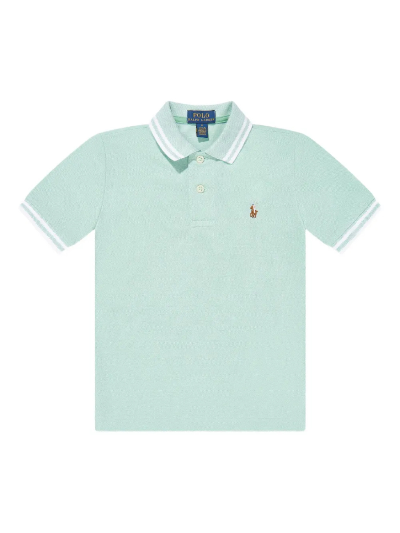 

Рубашка-поло POLO RALPH LAUREN KIDS Polo Pony-embroidered polo shirt, зеленый