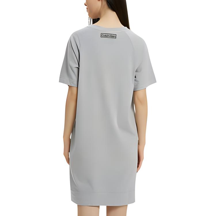 Calvin Klein CK/ Женское платье с короткими рукавами, цвет кокосово-серый — фото 3