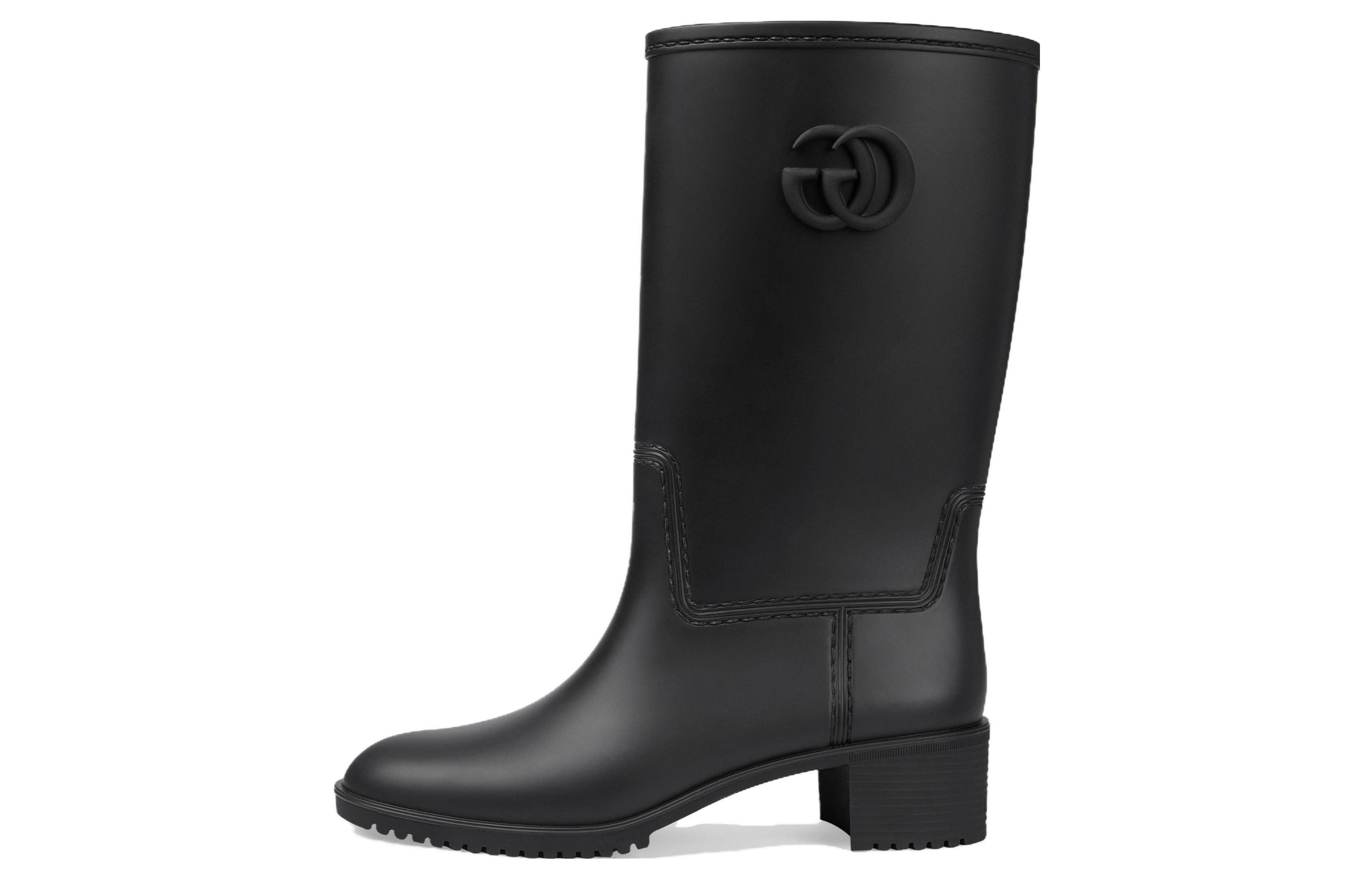 Сапоги до середины голени с двойной буквой G 50 мм GUCCI, Black