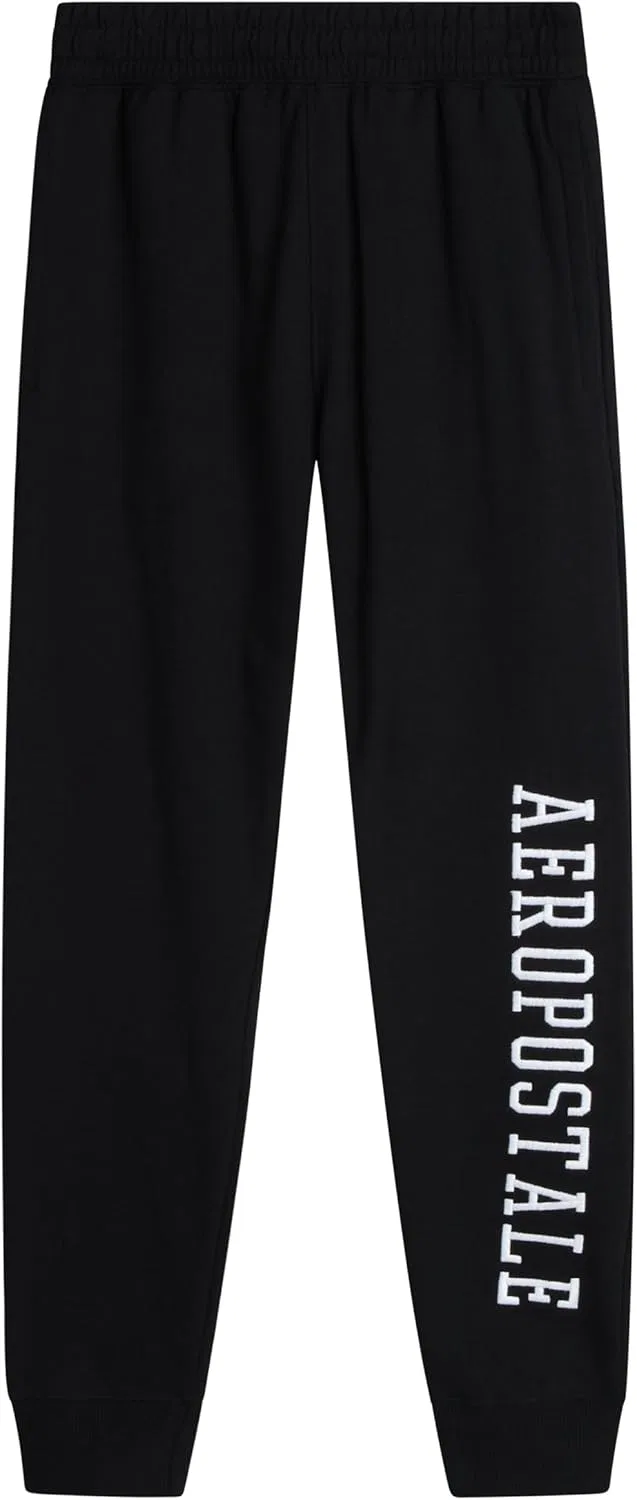 Спортивные штаны AEROPOSTALE Active для мальчиков - очень мягкие флисовые спортивные штаны-джоггеры для мальчиков, детская спортивная одежда с карманами (размеры: 4-16), New Black