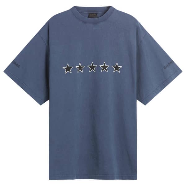 

Футболка с принтом, получившая высший рейтинг Balenciaga, washed темно-синий