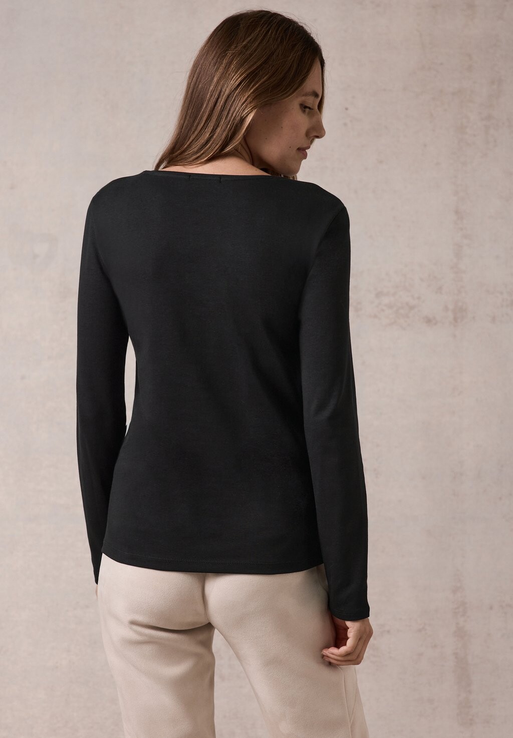 

Топ с длинными рукавами Cecil, черный