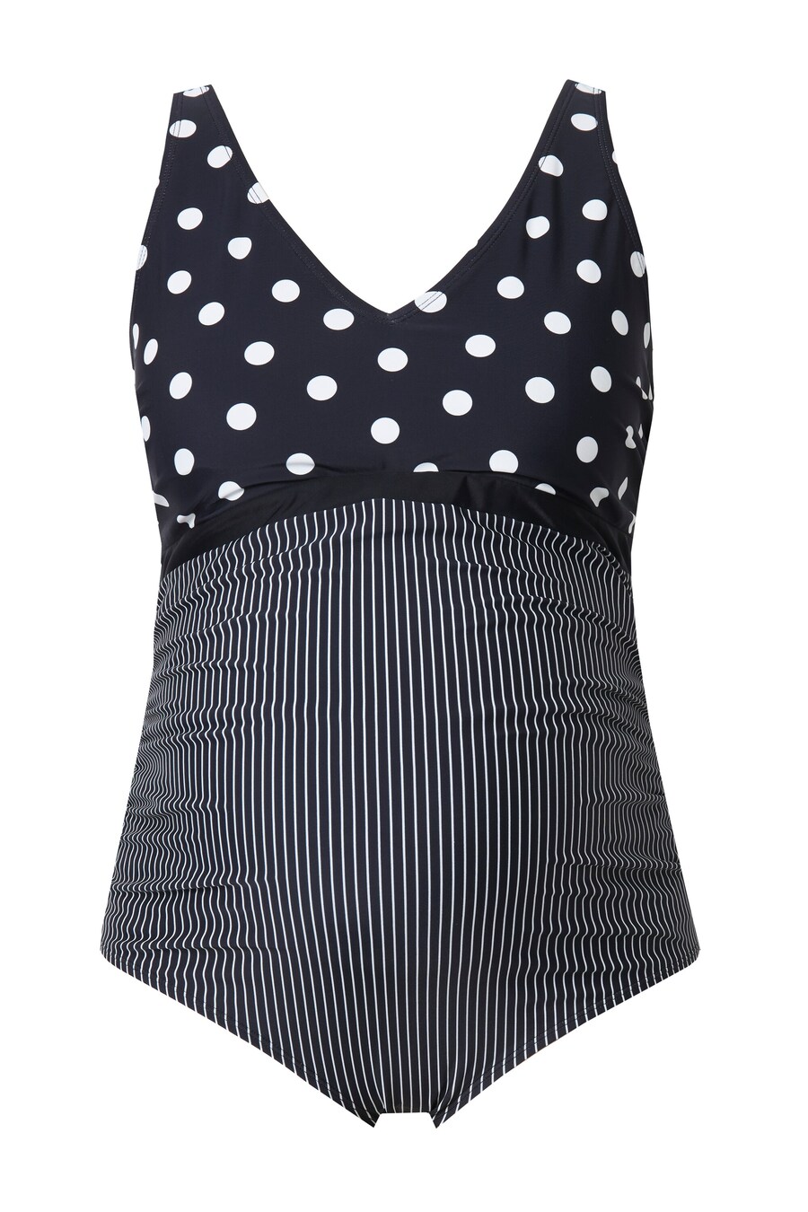 

Купальник-футболка Ulla Popken, черный/белый