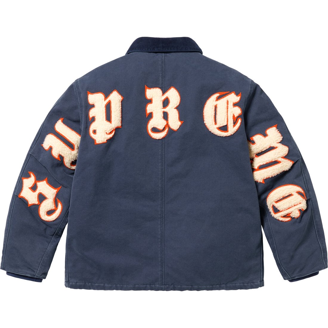 

Supreme Старинная английская рабочая куртка из холста, Marine Blue/Navy