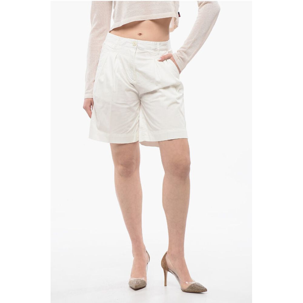 

Двойные плиссированные эластичные шорты Woolrich, White