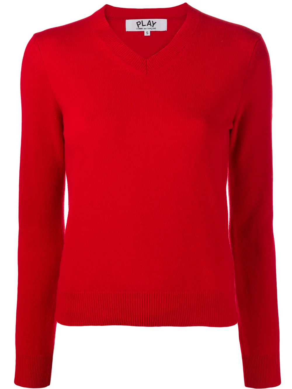 

Классический трикотажный свитер Comme Des Garçons Play, красный