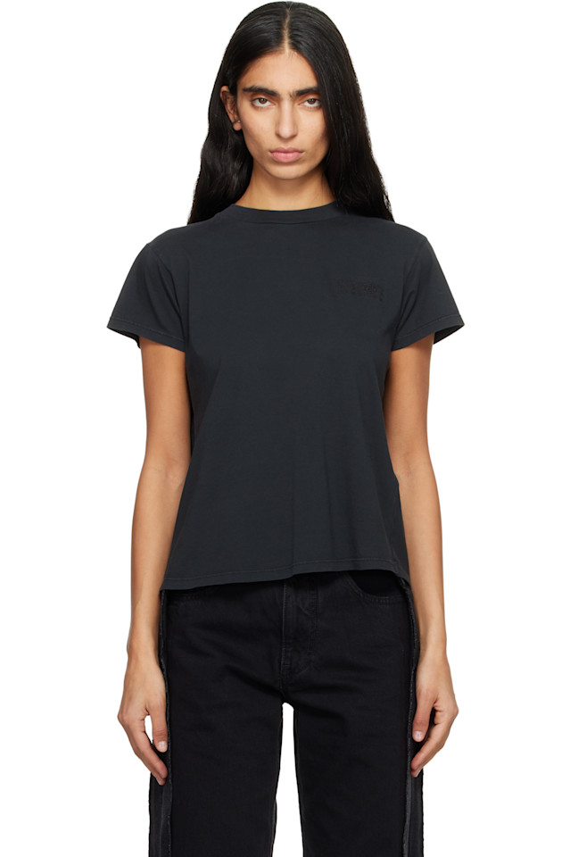 

Футболка из хлопкового трикотажа Mm6 Maison Margiela, черный