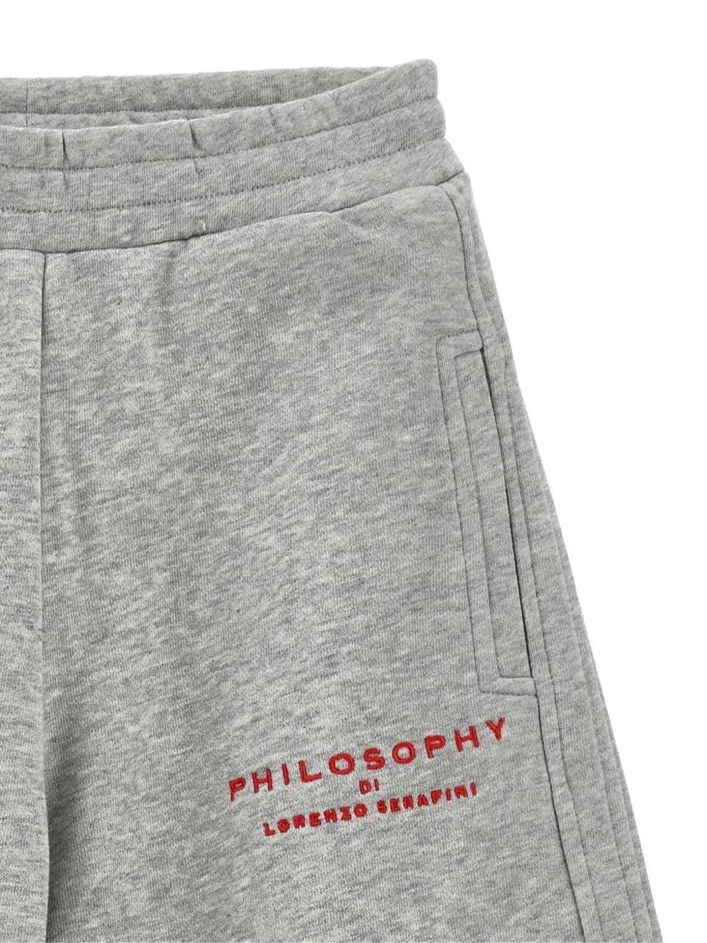 Брюки с вышитым логотипом Philosophy Di Lorenzo Serafini Kids, серый — фото 3