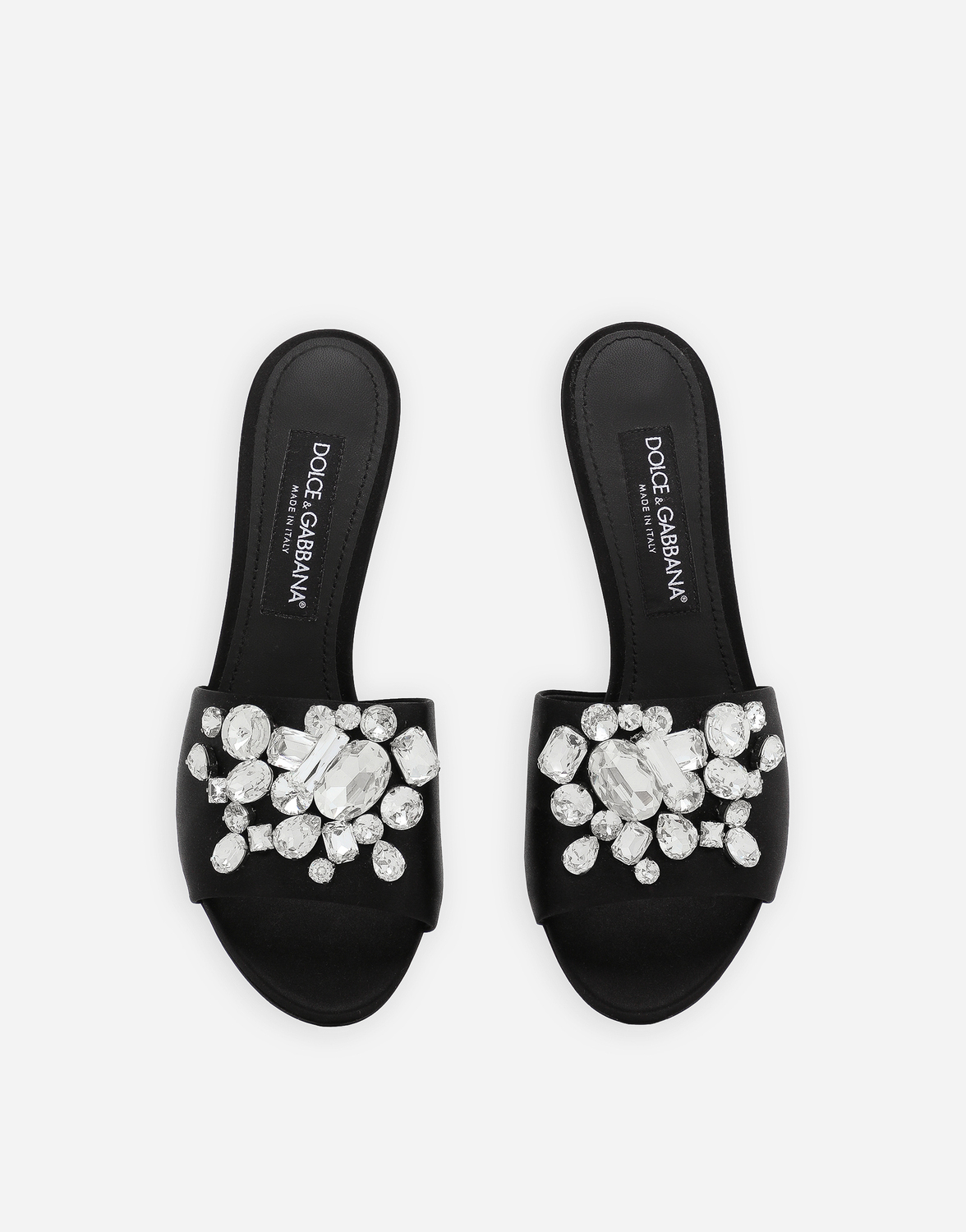 Атласные мюли с вышивкой Dolce & Gabbana, черный — фото 4