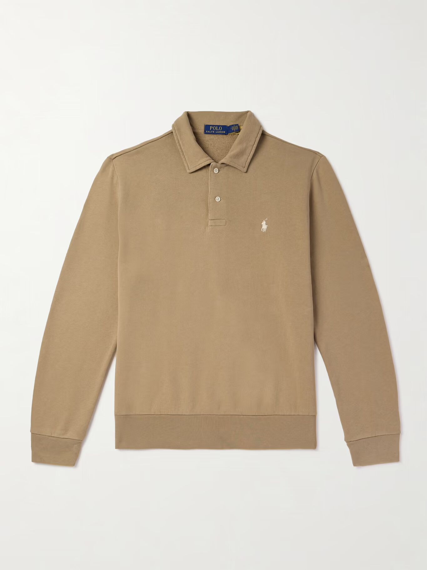 

Свитшот из хлопкового джерси с вышитым логотипом POLO RALPH LAUREN, бежевый