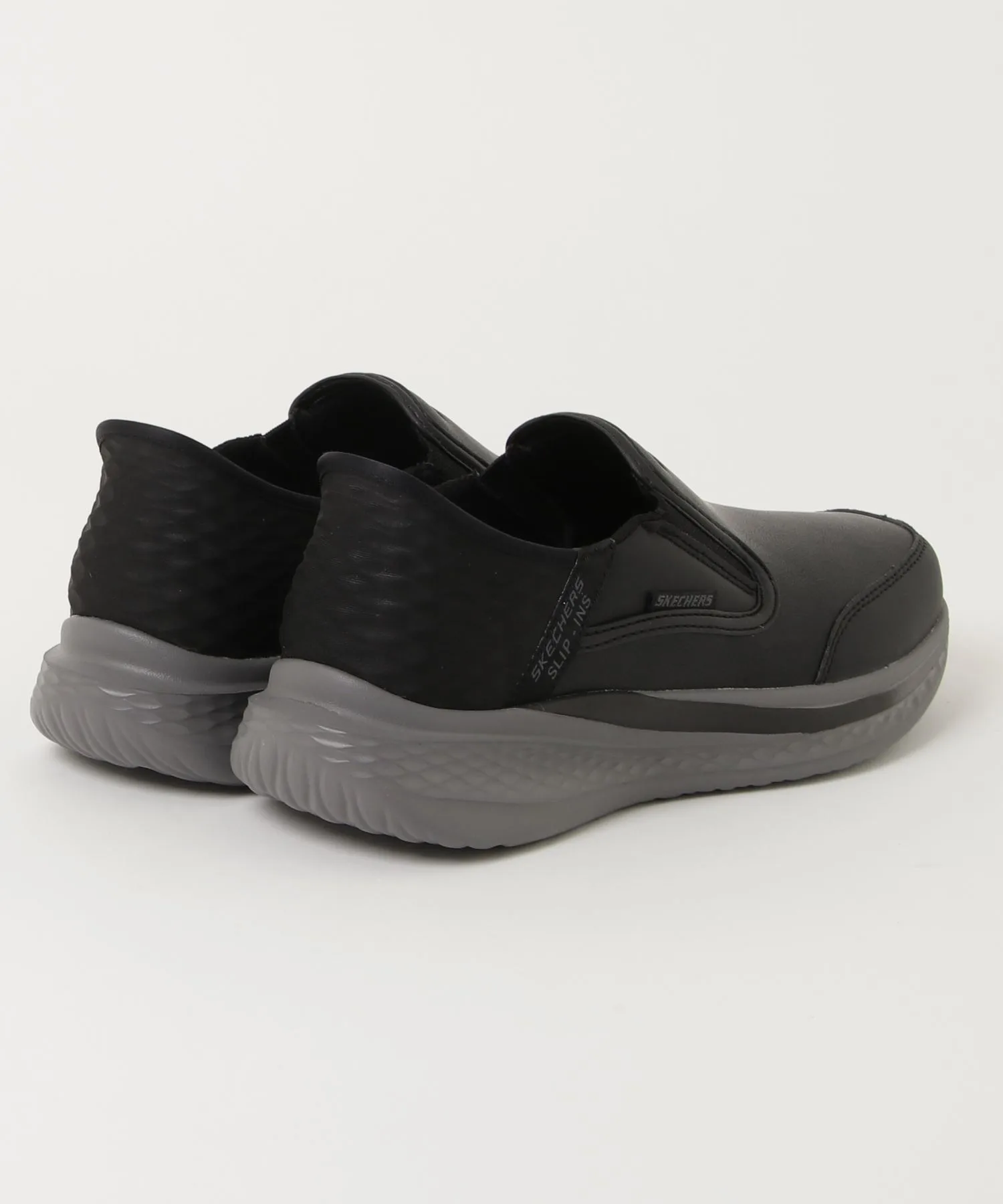 Мужские слипоны из натуральной кожи Skechers SLADE чёрные — фото 2