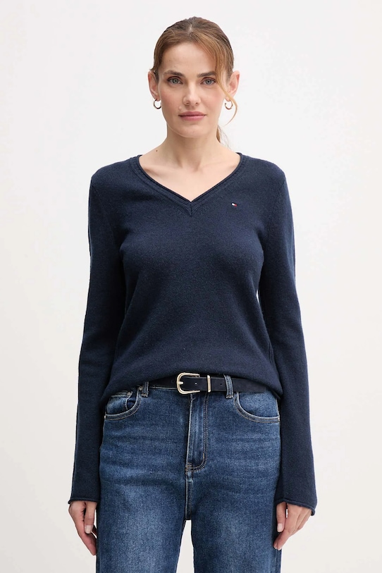 

Шерстяной свитер Tommy Hilfiger, темно-синий