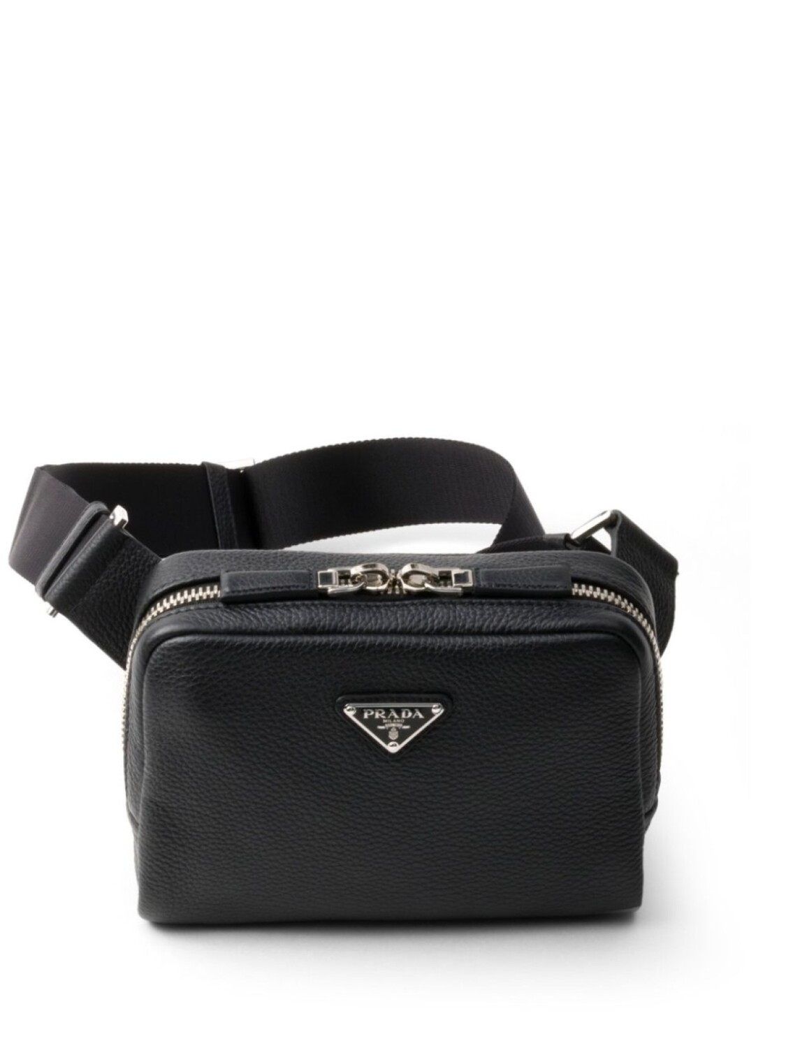 

Сумка из кожи Brique Saffiano Prada, черный
