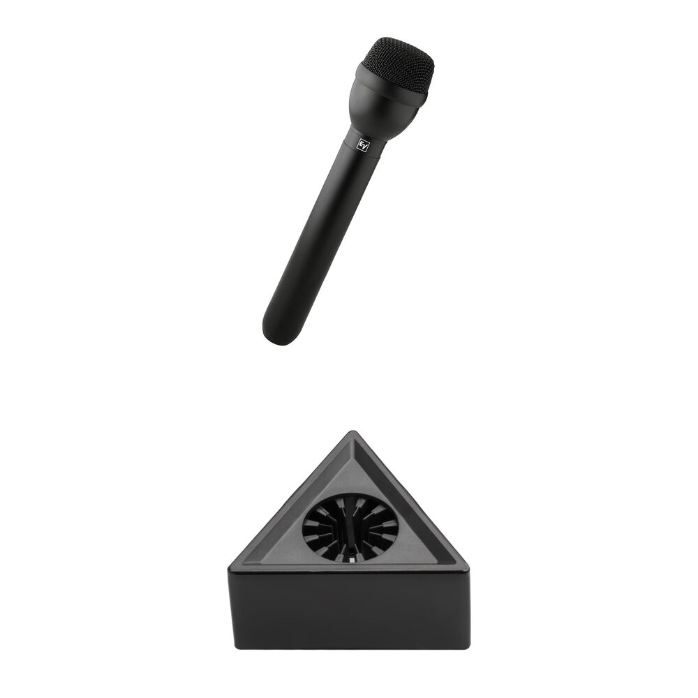 

Ручной микрофон Electro-Voice RE50/B с микрофонным флагом для записи и записи новостей
