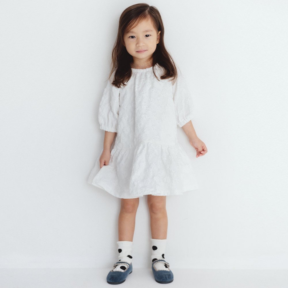 Платье Канеко Ая/Пышное жаккардовое платье Branshes, off white — фото 2