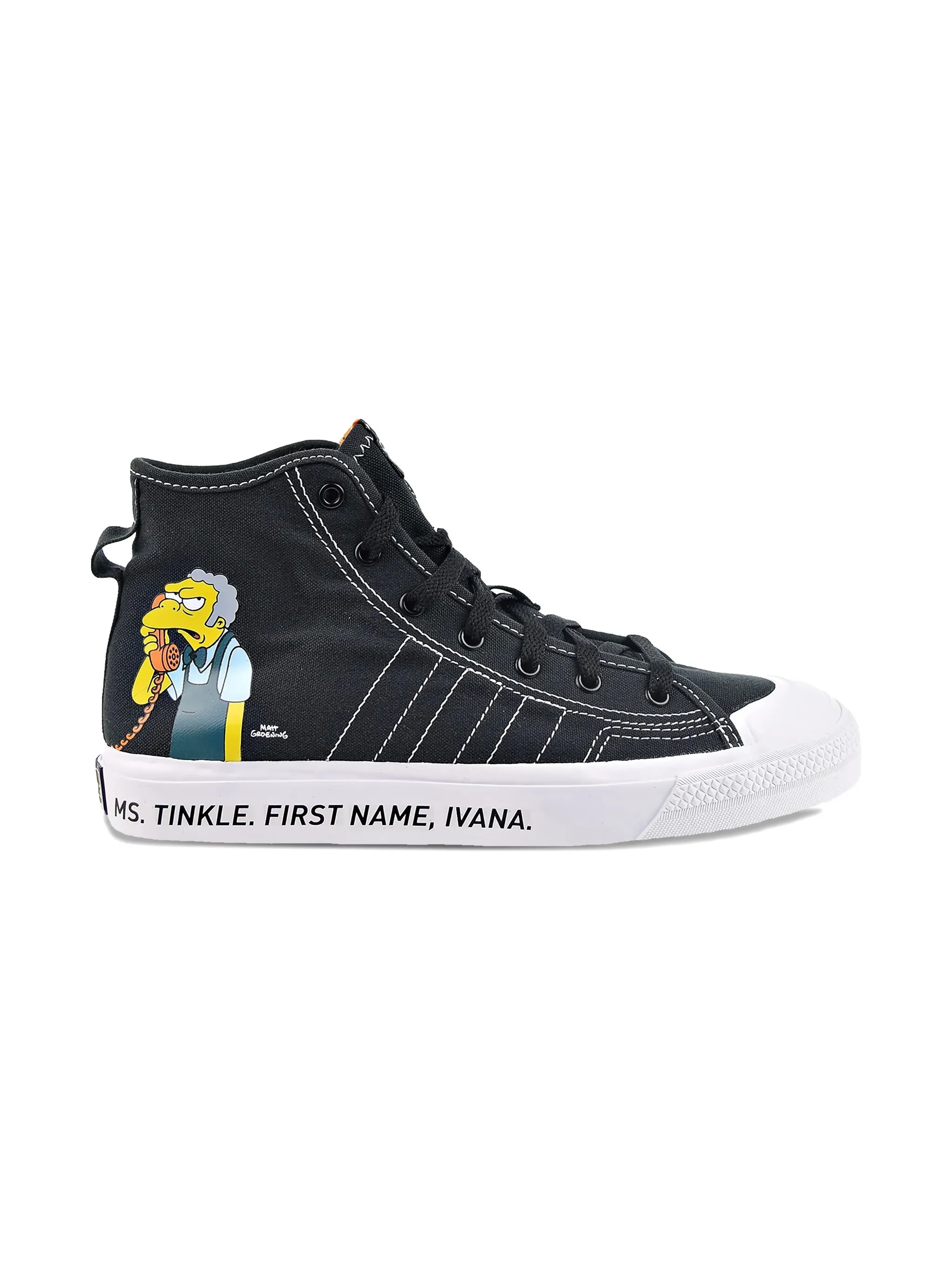 Высокие кеды Nizza из коллаборации с The Simpsons Adidas Kids, черный — фото 2