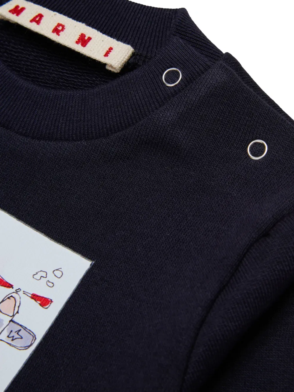 Толстовка с принтом самолета Marni Kids, синий — фото 4
