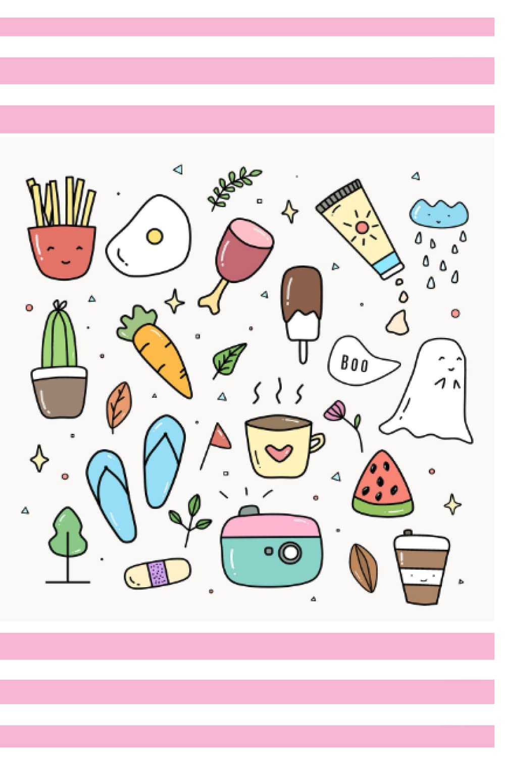 

JOURNAL: Very aesthetically pleasing journal with pink and white stripes, college ruled (Independently published)