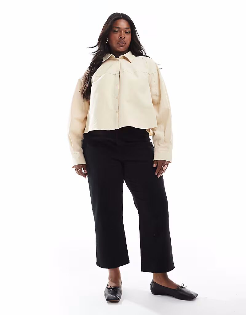 

Джинсы Levi's Plus ribcage прямого кроя длиной до щиколотки черного цвета