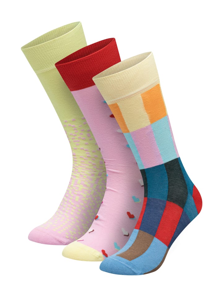 

Носки DillySocks 3er Pack Situationship, цвет pink, rot, gelb, türkis